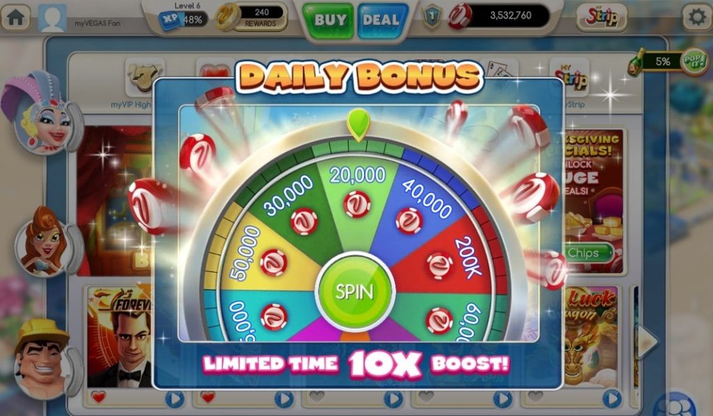 Daily Bonus of myVegas Slots Game