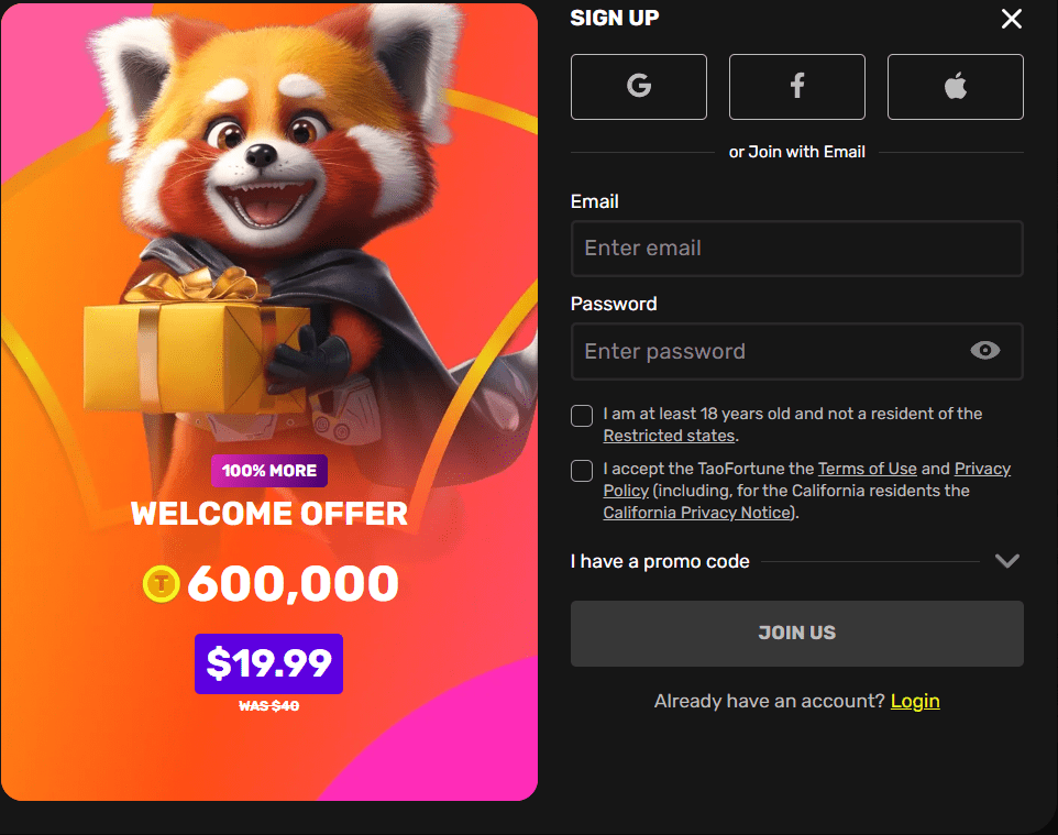 Tao Fortune Bonus